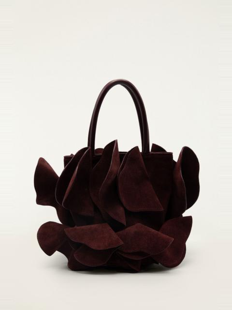 Brown Leather Flower Bag