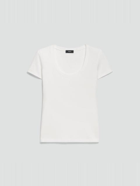 Scoop Neck Tee in Cotton