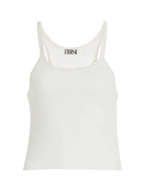 Ribbed Cotton Tank Top ivory