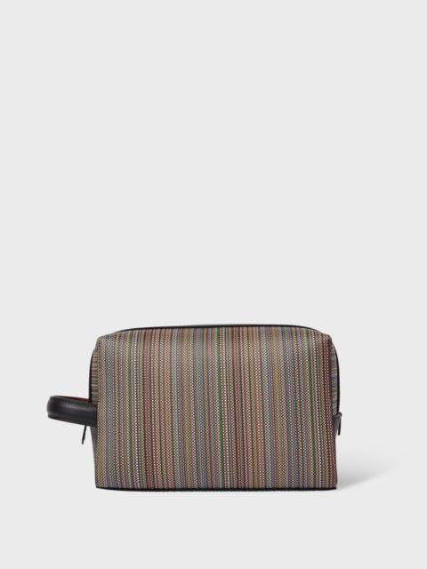 Multistripe 'Signature Stripe' Coated Canvas Wash Bag