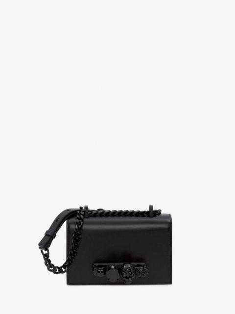 Women's Mini Jewelled Satchel in Black