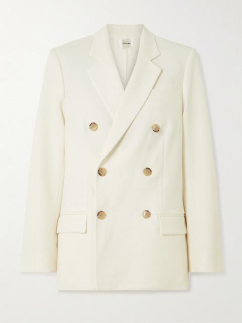 The Relaxed Everyday Double-breasted Woven Blazer