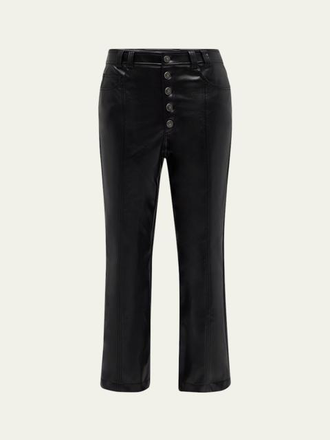 Wallace Faux Leather Bootcut Ankle Pants