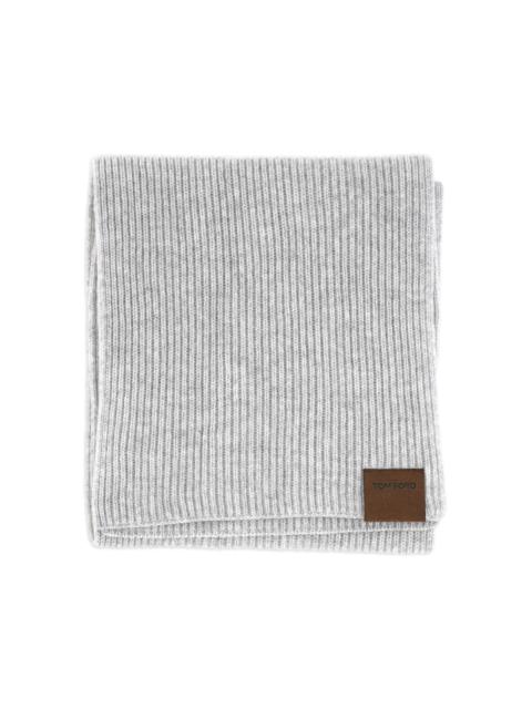 ribbed cashmere scarf