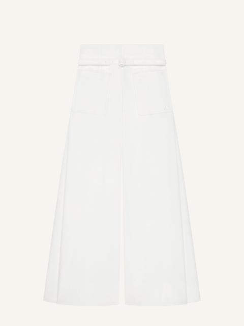 COTTON CANVAS PALAZZO PANTS