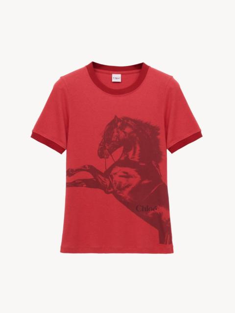 BABY FIT LOGO T-SHIRT IN CHINÉ JERSEY