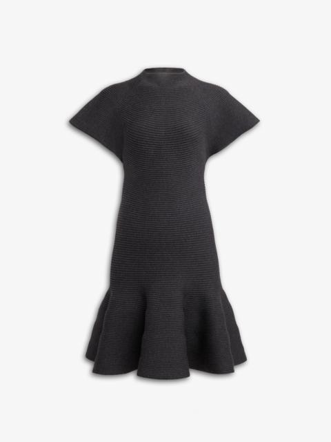 MIDI DRESS IN CIRCULAR RIBBED KNIT