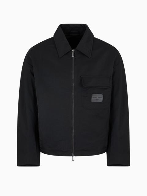 CRINKLE NYLON BLOUSON WITH ZIP