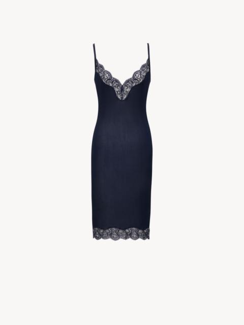 LACED SLIP DRESS IN SILK JERSEY
