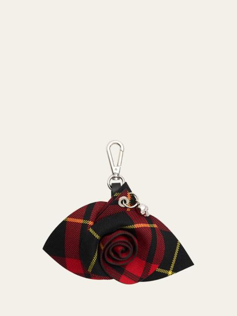 Rose Tartan Bag Charm