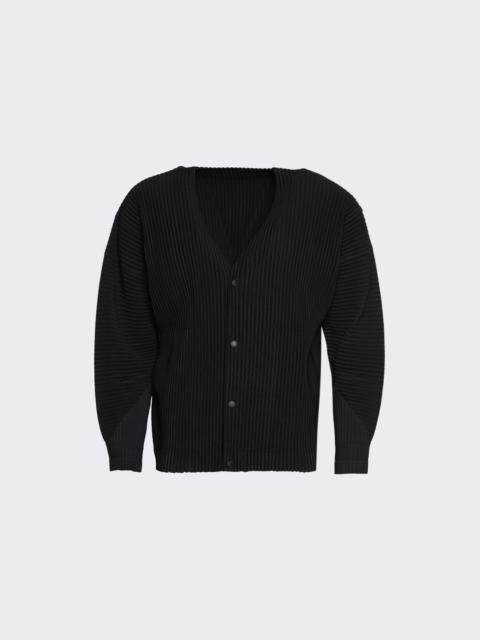 Pleated Cardigan Black