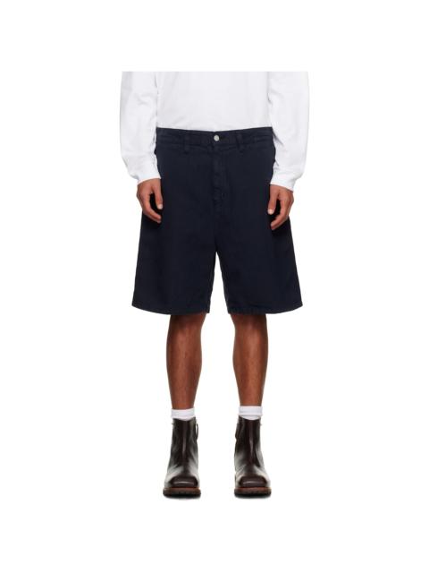 Navy Walter Single Knee Shorts