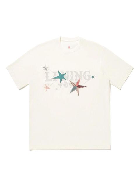 Li-Ning Star Graphic T-shirt 'Beige' AHSU265-1