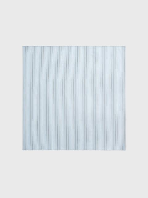 Striped silk scarf ice/white