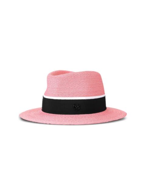 André straw fedora hat