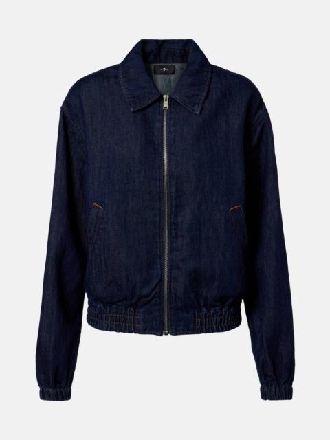 Denim bomber jacket