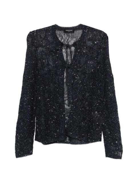 sequin-embellishment cardigan