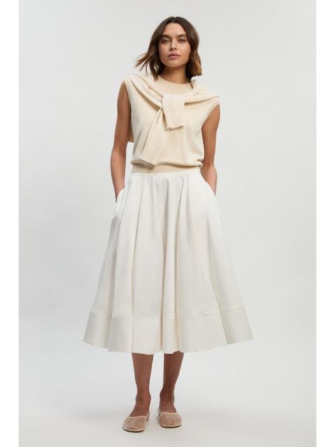 Cotton Tailored Full Skirt