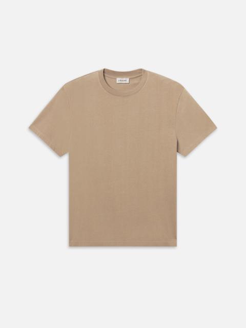 Frame Logo Tee in Latte Brown