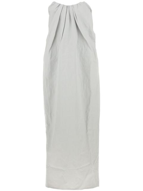 strapless pleat-detail shift maxi dress