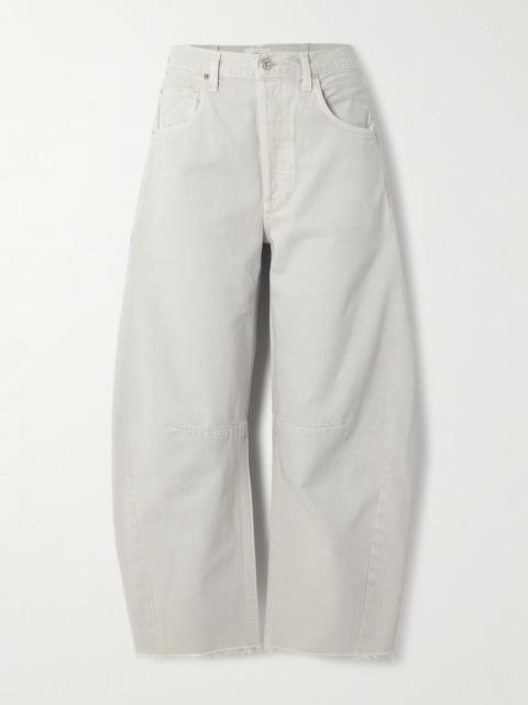 Horseshoe High-rise Barrel-leg Jeans
