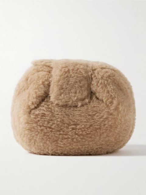 Soft Demi wool, silk and cashmere-blend clutch Camel