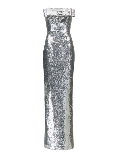 Sisu Sequinned Maxi Dress silver