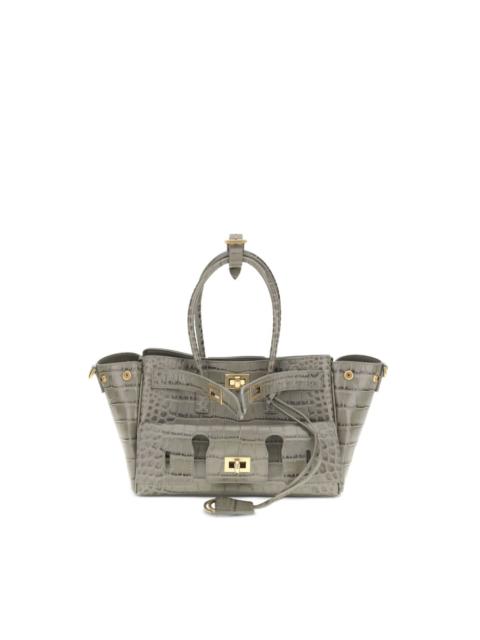 mini Bel Air crocodile-effect leather tote bag