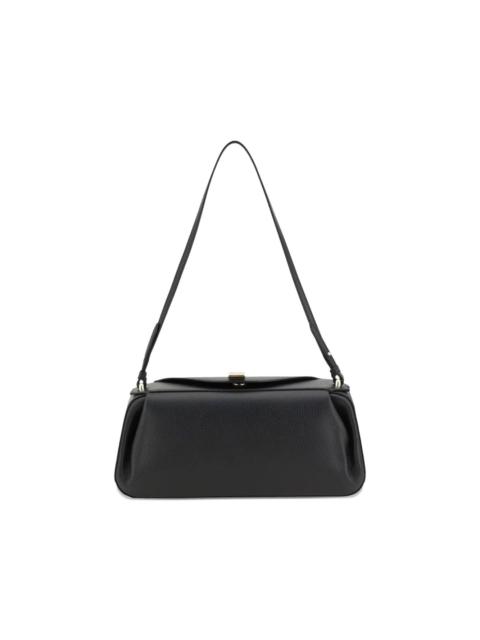 Oyster pebble-grain shoulder bag