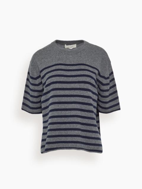 Cila Stripes T-Shirt in Graphite/Navy Stripes