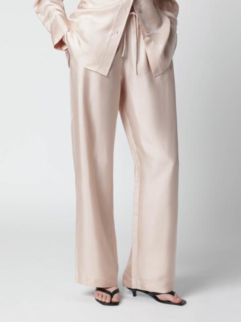 Light pink silk trousers