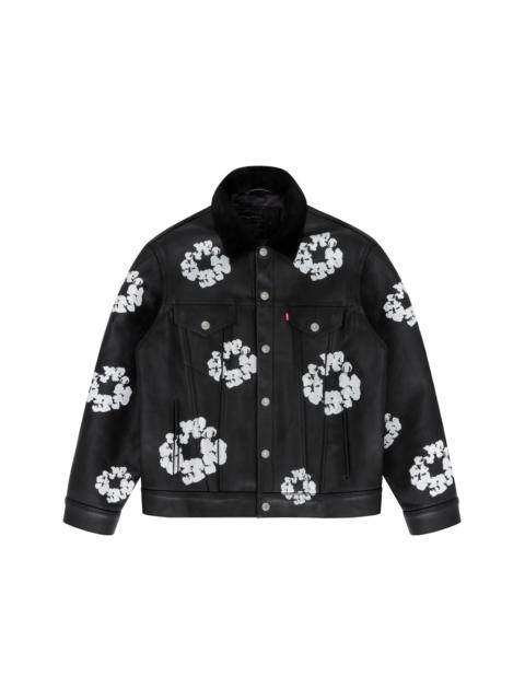 Denim Tears x Levi's Leather Cotton Wreath Type-3 Jacket Black Denim