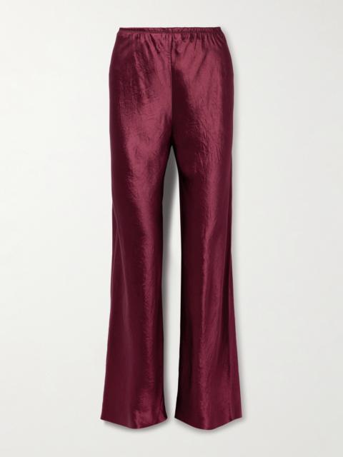 Crinkled-satin Pants