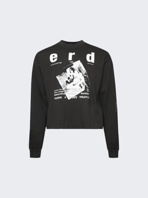 School-Days Long Sleeve T-Shirt Faded Black and White