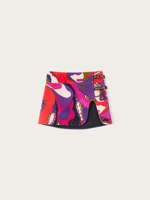 ORCHIDEE PRINT MINI SKIRT