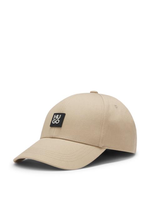 COTTON-TWILL CAP WITH STACKED LOGO