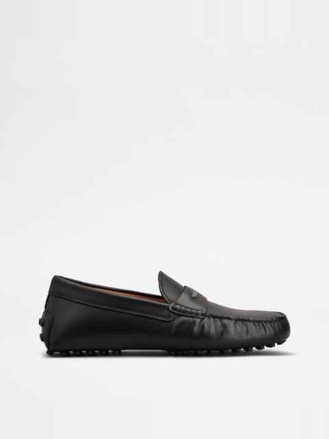 GOMMINO DRIVING SHOES IN LEATHER - BLACK