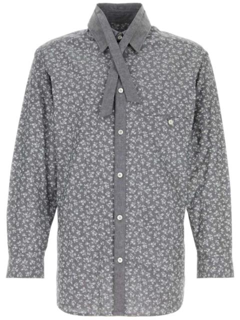floral-print cotton shirt