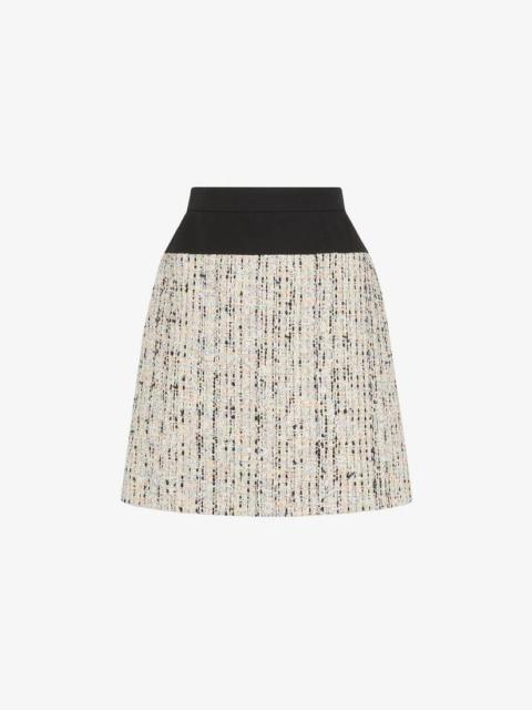 Women's Hybrid Tweed Mini Skirt in Multicolor