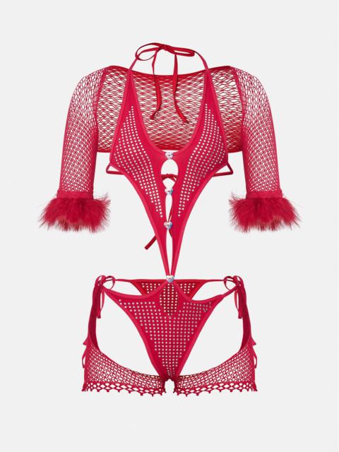 SKIPPER PLAYSUIT RED