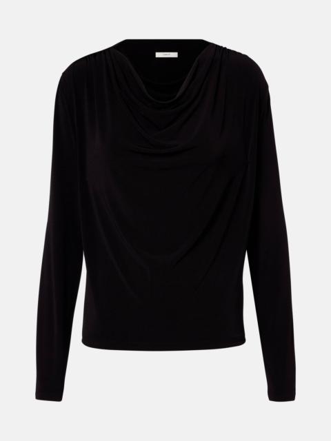 Draped jersey top