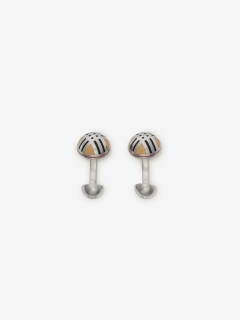 Enamel Check Cufflinks