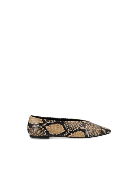 animal-print ballet flats