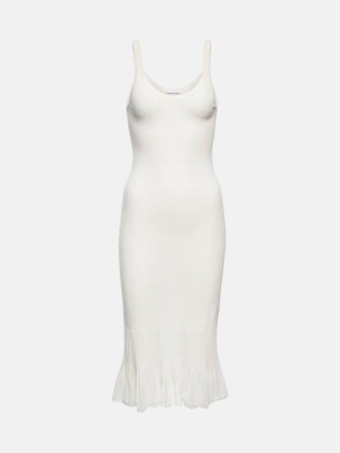 Ribbed knit midi dress