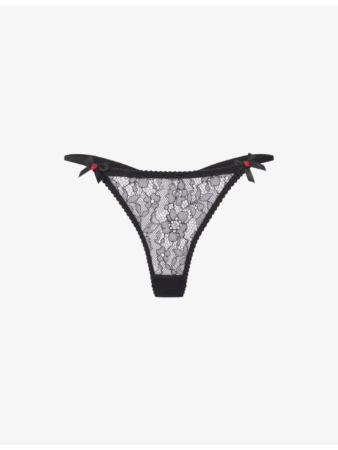 Lorna low-rise lace thong