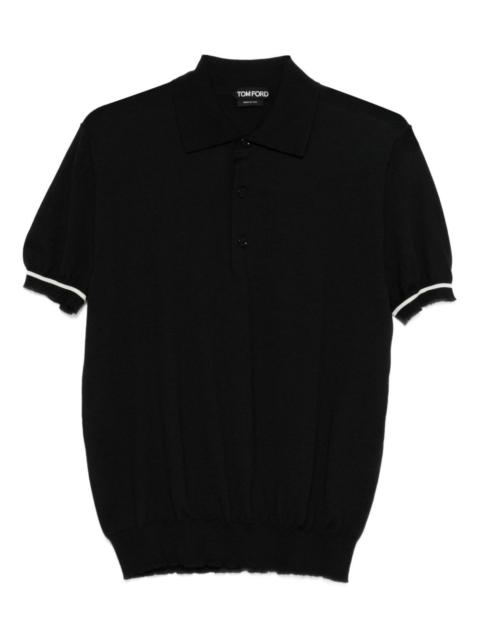 contrast-trim polo shirt