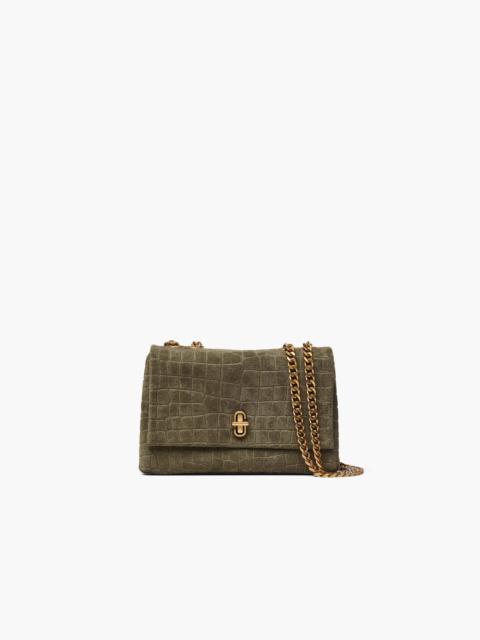 THE SUEDE CROC SLIM DUAL CONVERTIBLE SHOULDER BAG
