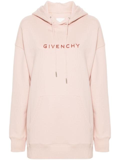 4G-motif cotton hoodie