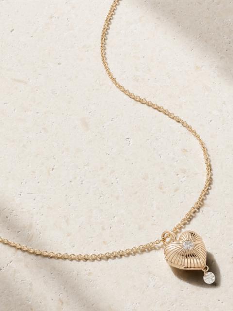 Locket 9-karat Gold Diamond Necklace