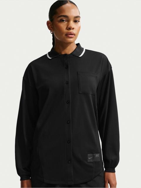Nike Sportswear Women's Oversized Button-Down Jersey Top